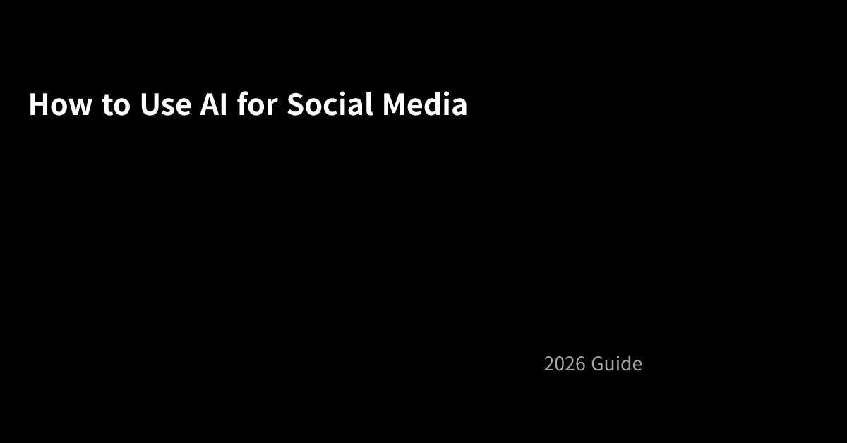 How to Use AI for Social Media Content: A Practical Guide (2026)